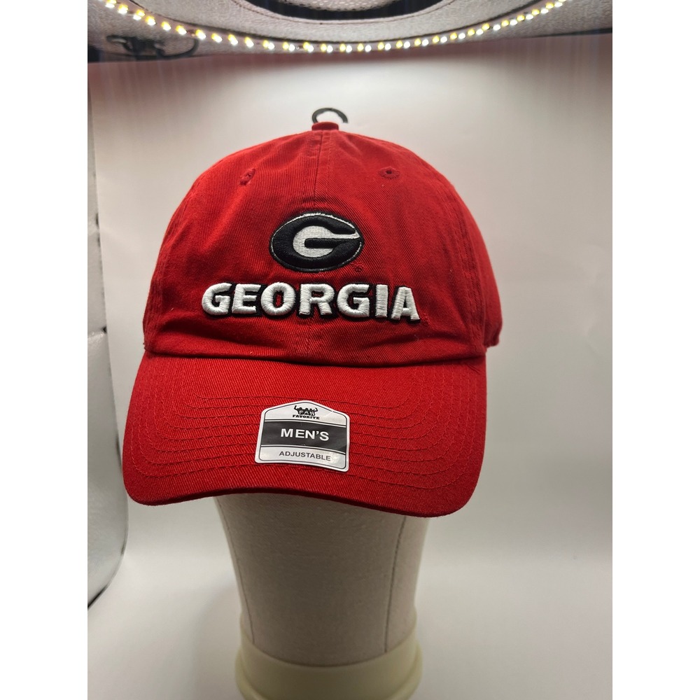 Fan Favorite Georgia Bulldogs Hat Men OS Red NEW Adjustable Strapback Cap